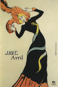 Pin, XIX, Toulouse Lautrec, Jane Avril