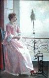 Pin, XIX, Schtzenberg, Ren, Delante de la ventana, Postimpresionismo, Francia, 1887