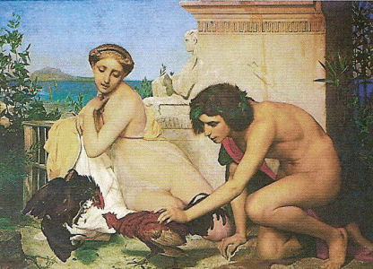 Pin, XIX, Grme, Jean Len, Una pelea de gallos, M. dOrsay, Pars, 1846