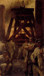 Pin, XIX, Meunier, Costantine, The mine, M. Royeauc des Beau Arts, Bruselas, Blgica, 1900