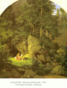 Pin, XIX, Richter, Ludwig, Genoveva de Bramante, Hamburger Kiunsthalle, 1841