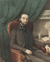 Pin, XIX, Baz, Ignacio, Retrato de Domingo F. Sarmiento, Argentina