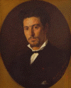 Pin, XIX, Ballerini, Augusto, Retrato de Lucio Correa,  Argentina, 1878