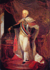 Pin, XIX, Debret, Juan VI en traje de su reconocimiento, M. Nacional de Bellas Artes, Brasil, 1816