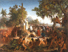 Pin, XIX, Meirelles, Victor, Primera misa en Brasil, M. Nacional de Bellas Artes, Brasil, 1861 