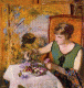 Pin, XX, Vuillard, Edouard, Mujer con Ramo de Flores, Francia