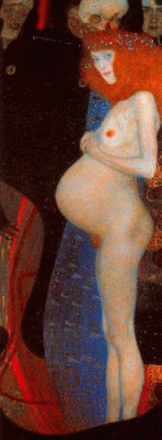 Pin, XX, Klimt, Gustav, La esperanza I, Simbolismo, 1903