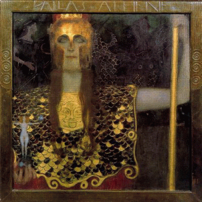 Pin, XIX, Klimt, Gustav, Pallas Athene, Simbolismo, 1898