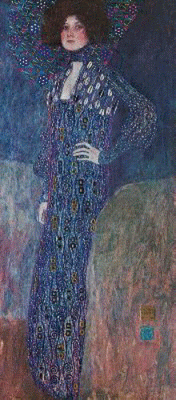 Pin, XX, Klimt, Gustav, Retrato de Emile Floge, Simbolismo, 1902