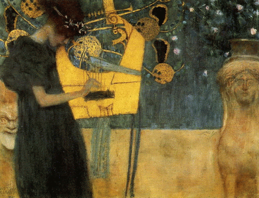 Pin, XIX, Klimt, Gustav, Musica, Nueu Pinakoteke, Munich , 1895