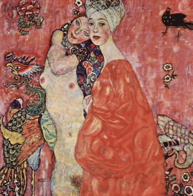 Pin, XX, Klimt, Gustav, Las dos amigas,Osterrei Galerie, Viena, 1916