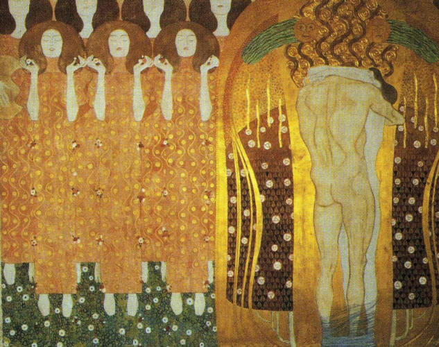 Pin, XX, Klimt, Gustav, Friso de Beethoven, Osterreschische MUseum, Viena, Austria, 1901