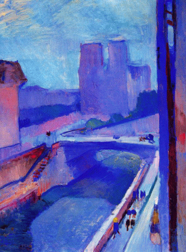Pin XX Matisse Henri A Glimpsde of Notre Dame  Albright-Knox Art Gallery Buffalo N York USA 1902