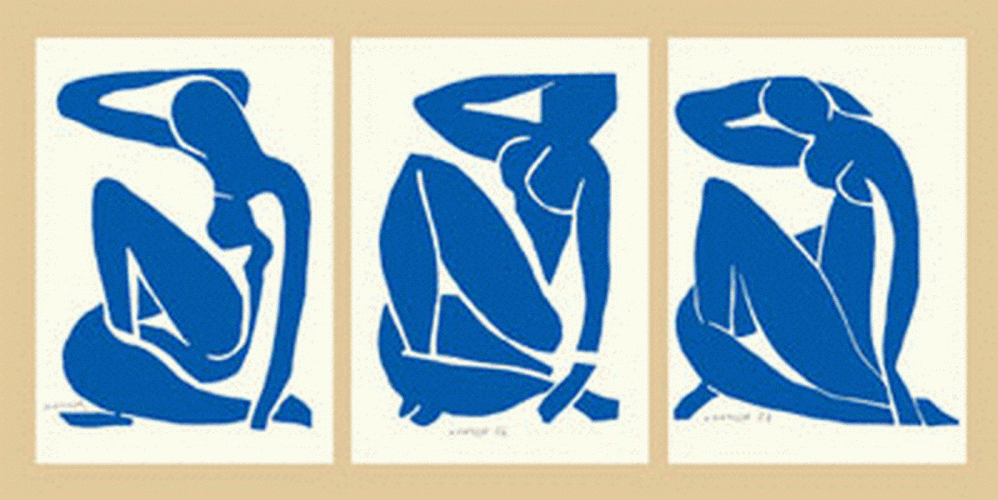 Pin XX Matisse Henri Desnudo azul I II III