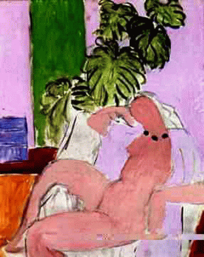 Pin XX Matisse Henri Desnudo en Armchair