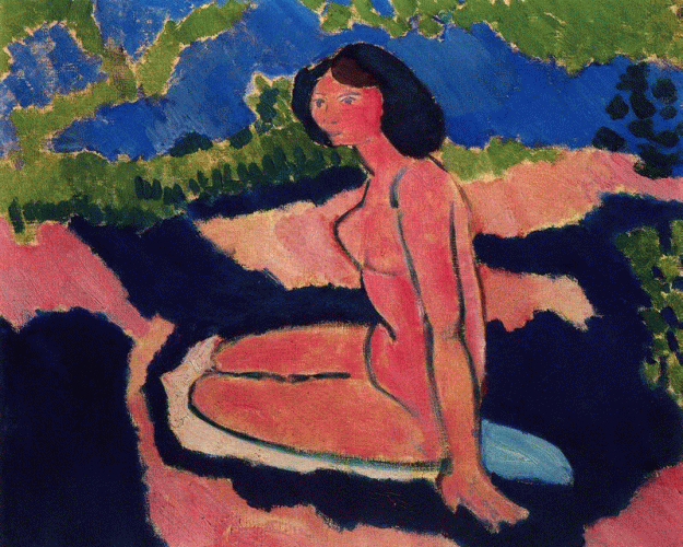 Pin XX Matisse Henri Desnudo sentado 1909