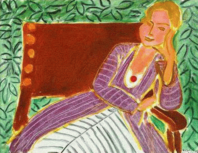 Pin XX Matisse Henri Jeune Fille Assise Robe Persane