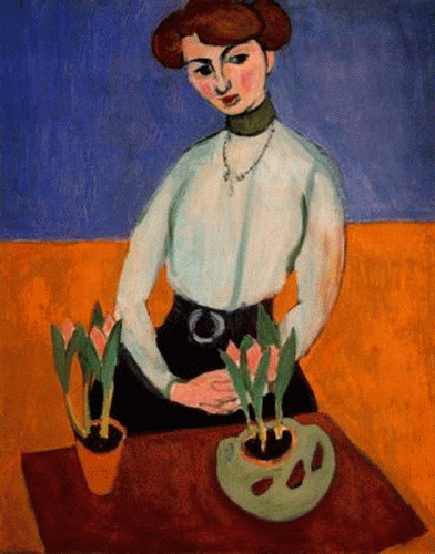 Pin XX Matisse Henri Joven con Tulipanes M Hermitage S Petersburgo Rusia 1910
