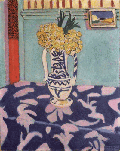 Pin XX Matisse Henri Los Cuscus Tapiz Azul y Rosa 1911