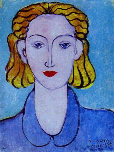 Pin XX Matisse Henri Retrato de Lydia Delectrokaya 1929