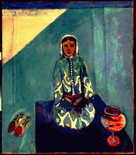 Pin XX Matisse Henri Zora en la Terraza Museo Puskin de Bellas Artes Moscu Rusia 1912