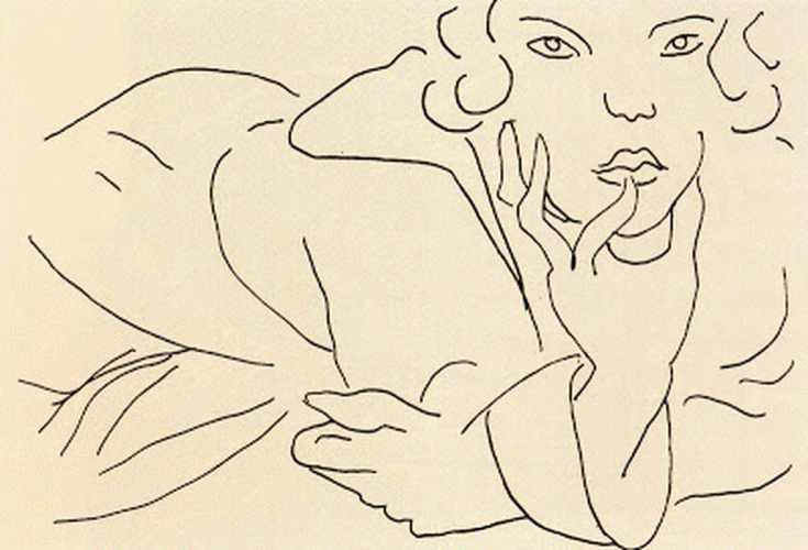 Dibujo XX Matisse Henry Figura Tumbada 1929