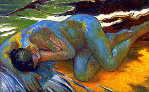 Pin, XX, Larionov, Michail, Desnudo azul, 1908
