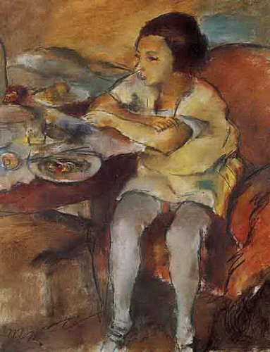 Pin, XX, Pascin, Jules, El desayuno, M. d'Art Moderne, Liege, 1923