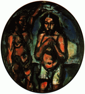 Pin, XX, Rouault, Georges, Bautismo de Cristo, 1911