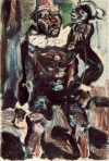 Pin, XX, Rouault, Georges, Clown and Monkey, 1910
