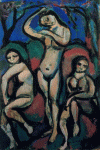 Pin, XX, Rouault, Georges, Desnudos, Galera Nacional de Praga, Chequia, 1914