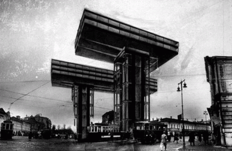 Arqm XXm Mrkovich Lisitsky, Lzar, The Wolkenbugel, fotomontaje, 1925
