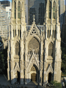 Arq, XIX, Remwick, John Joseph, Catedral de San Patricio, exterior, fachada principal, N. York, USA, 1858-1865 