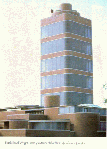 Arq, XX, Lloyd Wrighg, Frank, Edificio Fbrica, Johnson, torre, USA