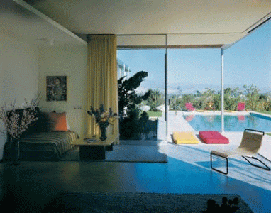 Arq, XX, Neutra, Richard, Kuffmann House, interior, Palm Spring, California, USA, 1946