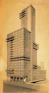 Arq, XX, Gropus, Walter, Proyecto concurso  de Chicago Tribune Tower, 1922