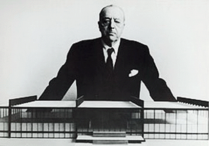 Fotografa, XX,Mies van der Rohe, Ludwig arquitecto, USA