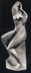 Esc XX Archipenko Mujer Peinandose Bronce hacia 1915