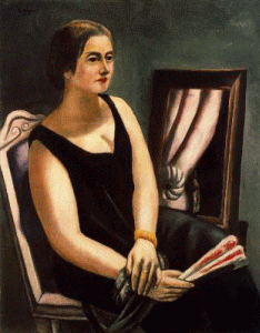 Pin, XX, Beckmann, Max, Retrato de Minna Beckmann-Tube, 1924