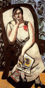 Pin, XX, Beckmann, Max, Retrato de Minna Beckmann-Tube, 1930