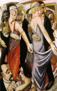 Pin, XX, Beckmann, Max, Bar danzante en Baden-Baden, 1923