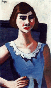 Pin, XX, Beckmann, Max, Quappi de azul, 1926