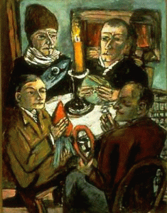 Pin, XX, Beckmann, Max, Four men around a table, 1943