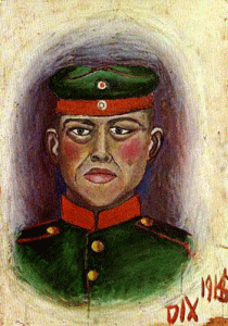 Pin, XX, Dix, Otto, Self-portrait as a Target, 1915
