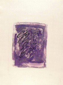 Pin, XX, Fautrier, Jean, Griffure sur fond violet, 1963-1964
