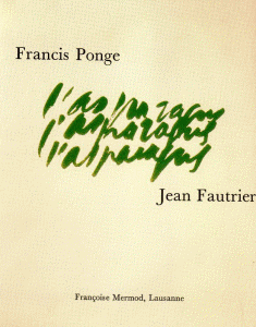 Pin, XX, Fautrier, Jean L' Asparagus, 1963