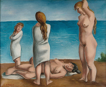 Pin, XX, Fritsch, Ernst, Frauem am Meer, 1927