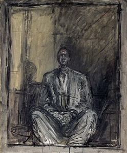 Pin, XX, Giacometti, Alberto, Retrato de Juan Genet, Centre Pompidou, Pars, 1955