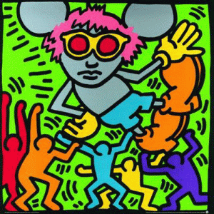 Pin, XX, Haring, Keith, Andy Mouse II, 1986