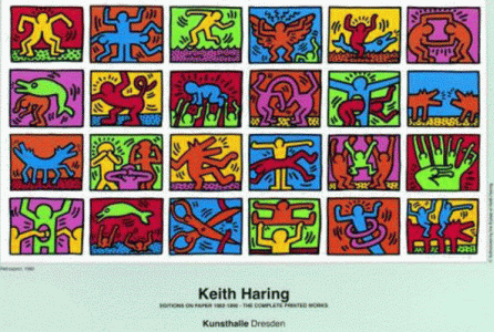 Pin, XX, Haring, Keith, Retrospective, Kunsthalle Dreden, Alemania, 1988